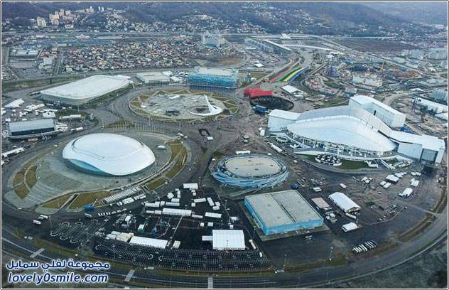 صور للمرافق الأولمبية في مدينة سوتشي الروسية من طائرة مروحية