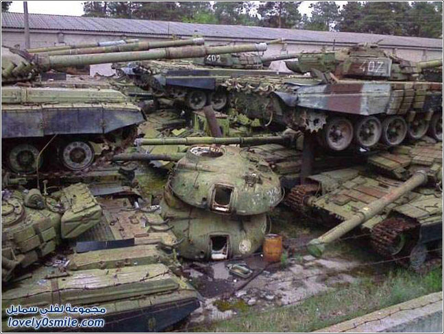 مقبرة الدبابات في كييف ، أوكرانيا