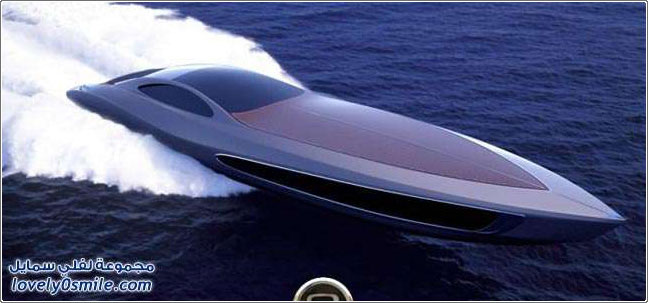 قارب السوبر الطويل من أسرع القوارب في العالم بسرعة 375 ك.س