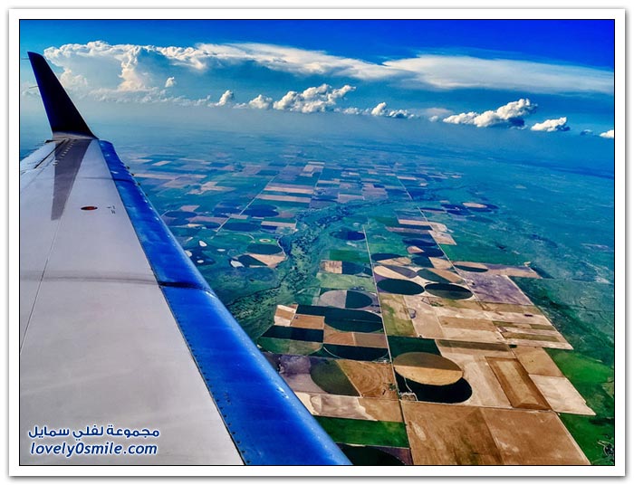 صور من نافذة الطائرة لبعض مدن العالم