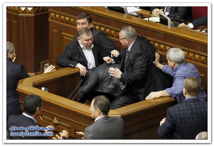 عراك في البرلمان الأوكراني 2012