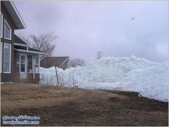 تسونامي الجليد الذي سبب أضرارا في منازل مينيسوتا