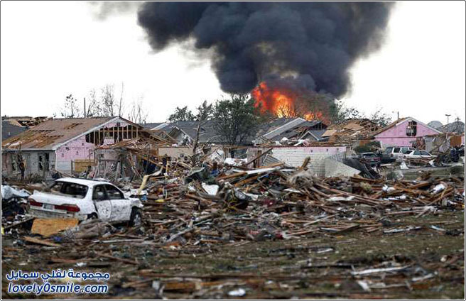 آثار الدمار الذي خلفه إعصار أوكلاهوما 2013